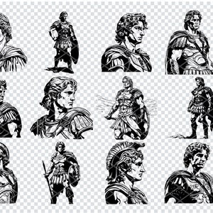 ALEJANDRO el GRAN SVG, Alejandro el Conquistador Archivos Svg para Cricut, Macedon King Clipart, Archivos cortados por láser