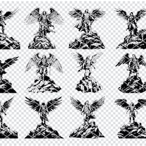 ARCHANGEL MICHAEL WARRIOR Svg, Angel Saint Michael Svg Files For Cricut, Heaven Angel Warrior Clipart, Laser Cut Files