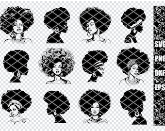 AFRO WOMAN SVG, Afro Girl Svg, Black Woman Svg, African Woman Svg, African Girl Svg cut files for Cricut