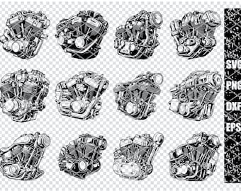 BIG BIKE ENGINE Svg, Motorcycle Engine Svg Files For Cricut, Motorcycle Engine Power Clipart, Laser Cut Files