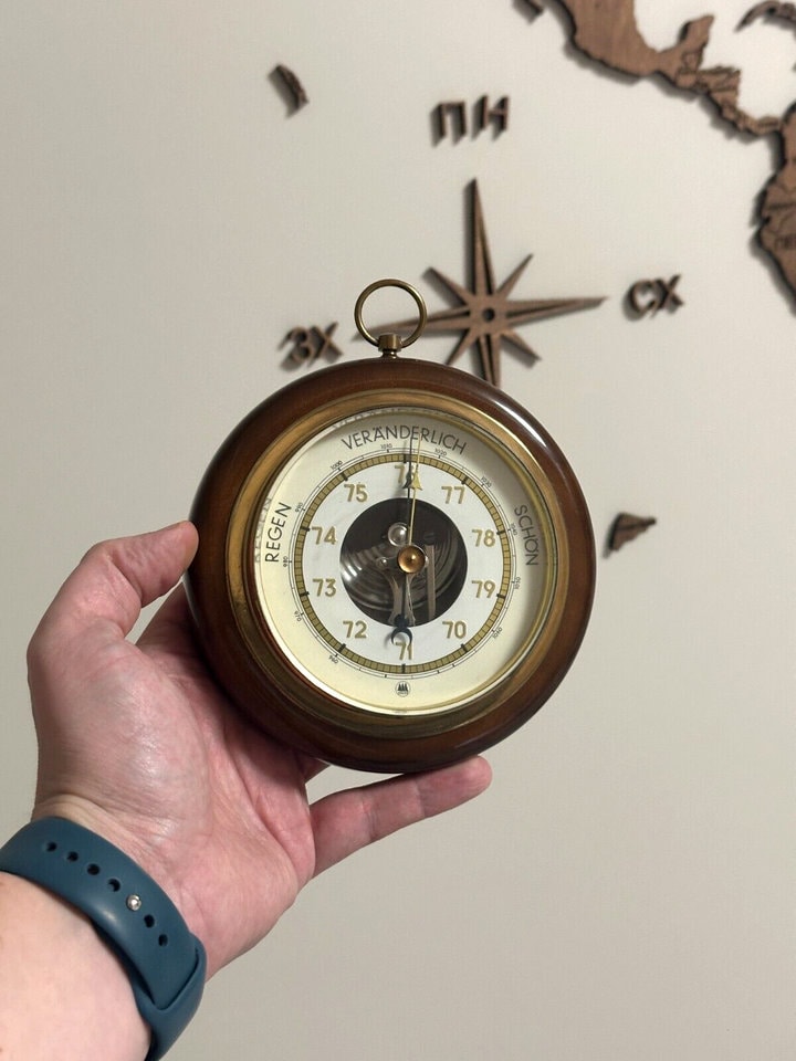 Altimètre/Baromètre analogique vintage HUGER 5000m made in Germany