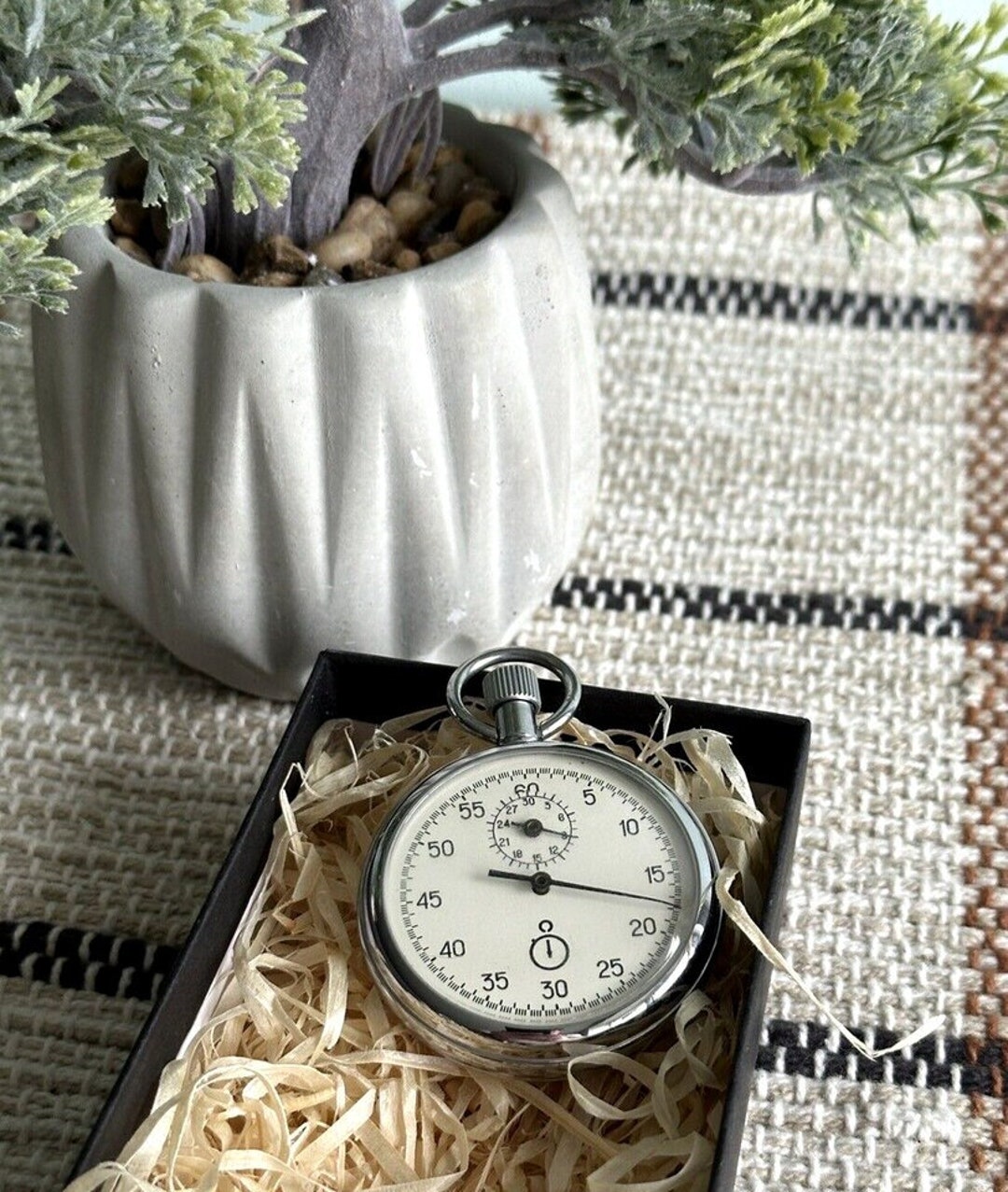 AGAT CHRONOMÈTRE / STOPWATCH MÉCANIQUE FABRIQUÉ EN URSS CCCP 1990 BOITE PAPIER