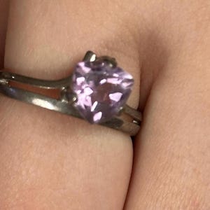 NEW Sterling Silver 925 amethyst ring purple stone women&#39;s jewelry