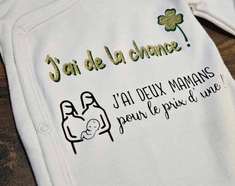 Special “two moms” baby bodysuit