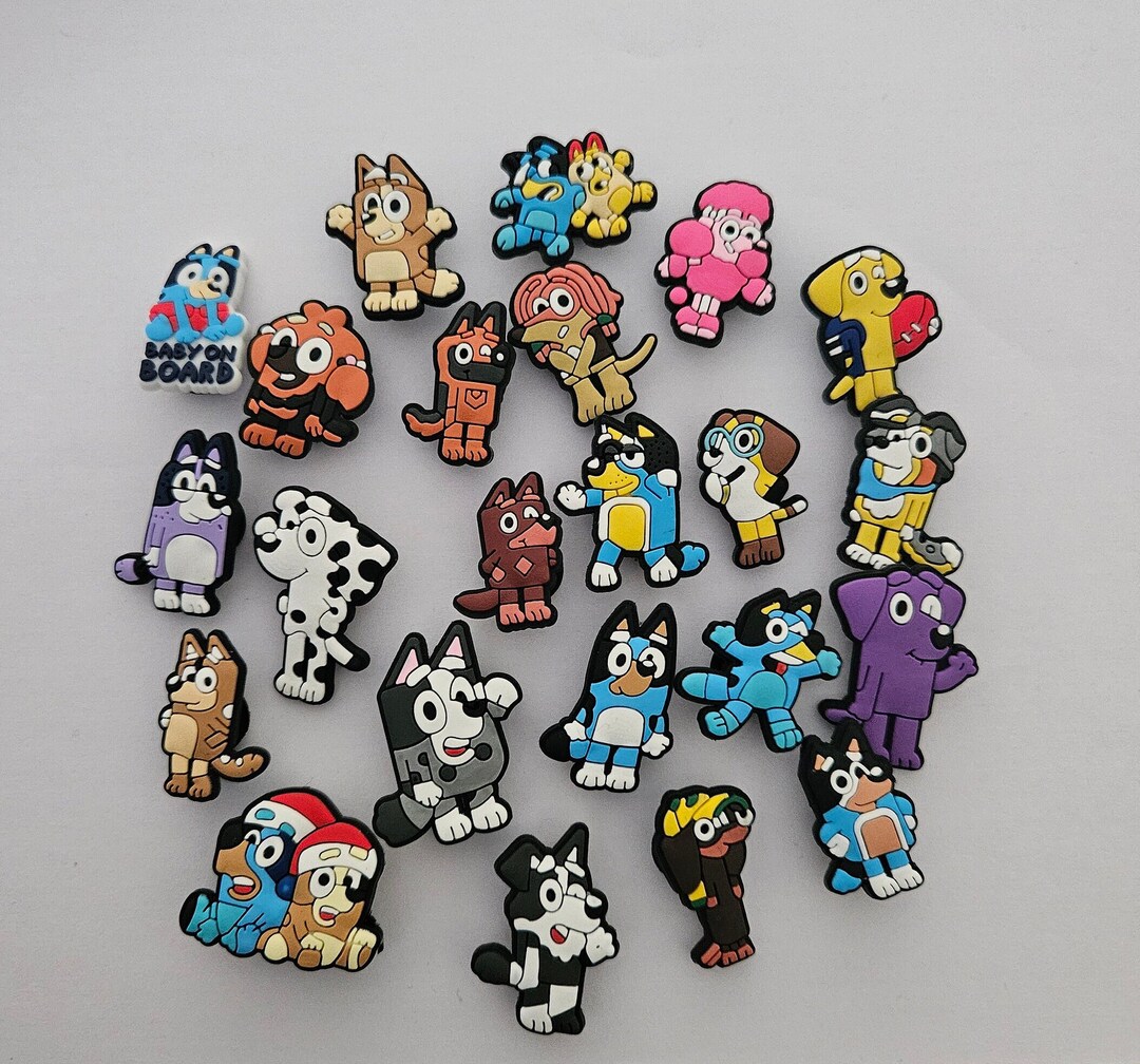 Crocs Bluey Jibbitz 5 Pack In Multi - FREE* Shipping &amp; Easy Returns