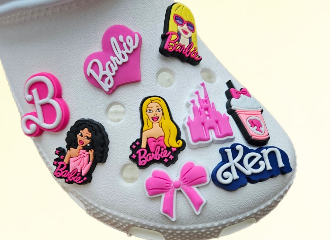 Cartoon Croc Charm Jibbitz Barbie Ken Castle Blonde Doll Doll