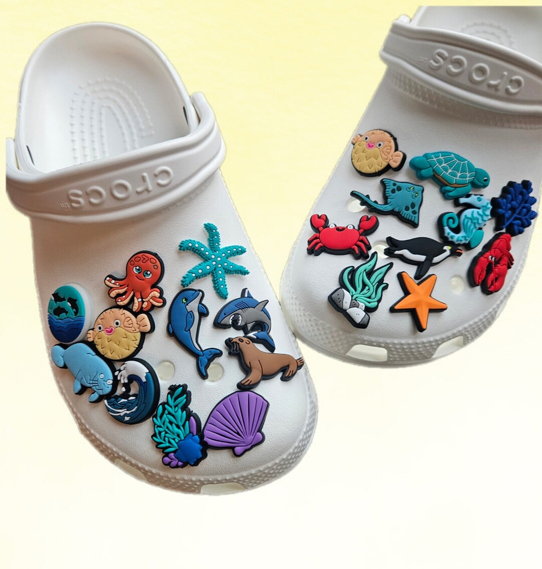 Sealife Fish Croc Charm Jibbitz octopus Crab Shark Dolphin Etsy UK