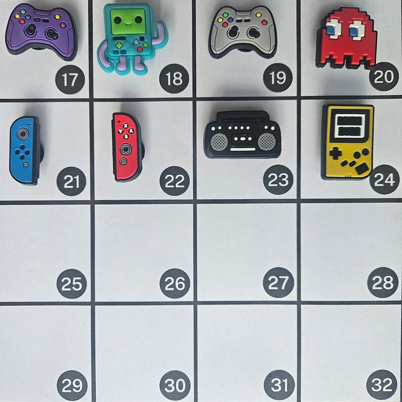Gaming Croc Charm Jibbitz Pacman Rubix Cube Nintendo Switch Etsy
