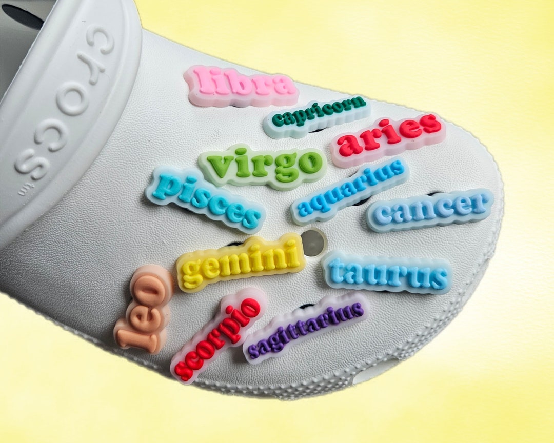 Zodiac Croc Charm Jibbitz Leo Scorpio Sagittarius Gemini Etsy