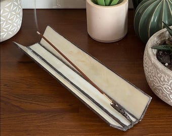 White incense burner, meditation decor