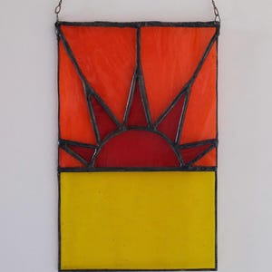 Stained glass sun wall hanging decor, sun catcher