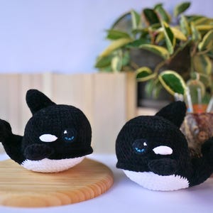 Willy the Orca - Crochet Plush - Black and White