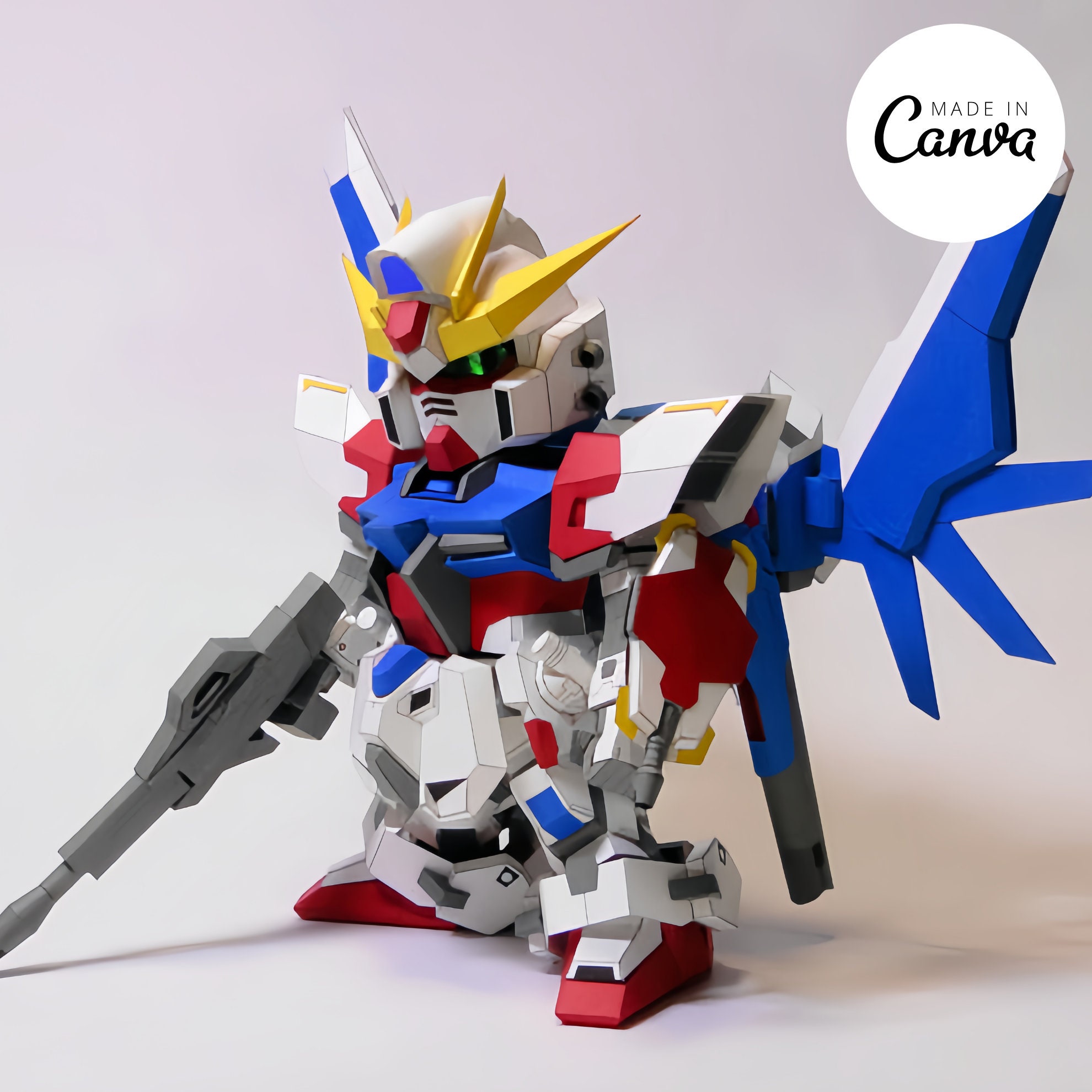 Art Papercraft Gundam Template - Etsy