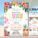Aloha Pool Party Birthday Invitation, Editable Hawaiian Pool Party ...