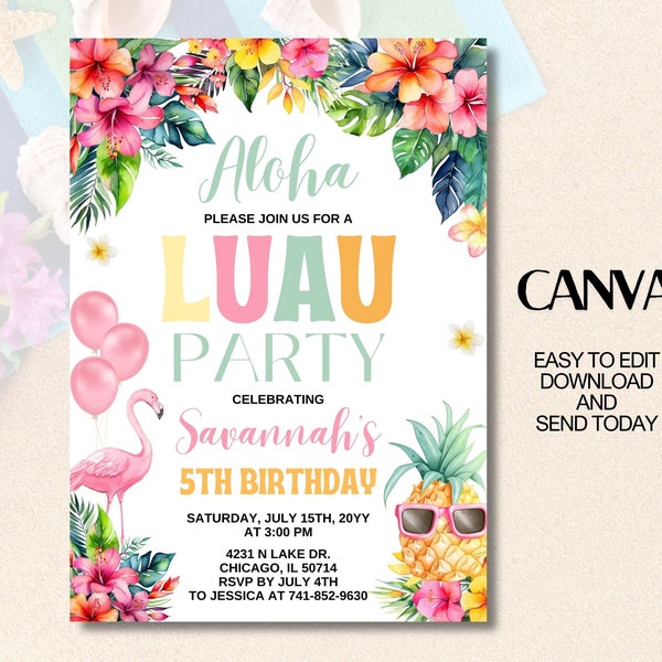 Aloha Invitation - Etsy