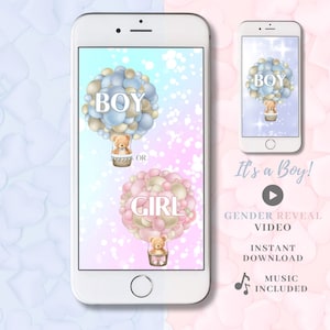 It&#39;s a Boy Gender Reveal Video Pregnancy Announcement, Instant download