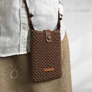 Small Crossbody Bag, Crochet Shoulder Bag Perfect for Women, Cute Crochet Phone Bag, Handmade Gift, Custom Knitting Bag, Gift for Her