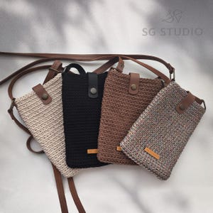 Small Crossbody Bag, Crochet Shoulder Bag Perfect for Women, Cute Crochet Phone Bag, Handmade Gift, Custom Knitting Bag, Gift for Her