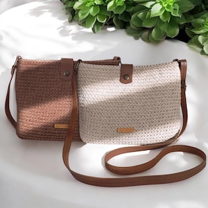 Mini Messenger Bag, Crochet Shoulder Bag Perfect for Women, Cute Crochet Phone Bag, Handmade Gift, Custom Knitting Bag, Gift for Her