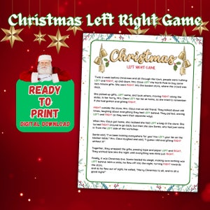 Christmas Left Right, Christmas Party Game, Gift Exchange Game, Pass The Gift Game, Pass The Present
