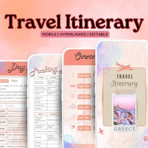 Travel Planner, Vacation Planner, Travel Itinerary, Travel Journal, Travel Budget, Trip Organizer, Travel Checklist, Printable Planner