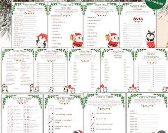 Printable Christmas Game Bundle, Christmas Party Games, Christmas Games Printable, Christmas Family Games, Christmas Trivia,Office Christmas