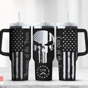 Patriottische Amerikaanse vlag 40 oz beker wrap, beker laserontwerp, beker laser gegraveerde Svg, beker ontwerpen