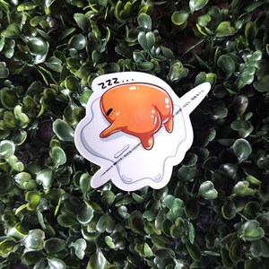 Cute Sleeping Egg sticker - Weatherproof