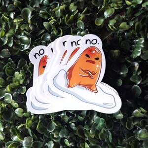 Cute Egg sticker saying NO