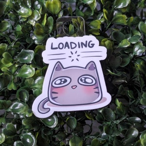 Süßer Läder Katze Vinyl Sticker für das Neurospicy