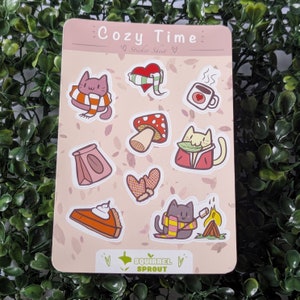 Stickervel Cute Cat voor gezellige tijden