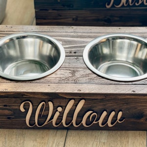 Rustic Dog Bowl, Custom Dog Bowl Stand, Reclaimed Pallet Wood, Personalized Pet Feeding Station, Unique Pet Lover Gift Extra Small