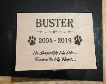 Keepsake Box - Custom Engraved Pet Memorial, Wooden Memory Chest for Dog or Cat, Thoughtful Bereavement Gift