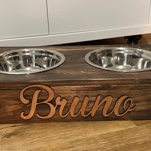 Rustic Dog Bowl, Custom Dog Bowl Stand, Reclaimed Pallet Wood, Personalized Pet Feeding Station, Unique Pet Lover Gift image 10