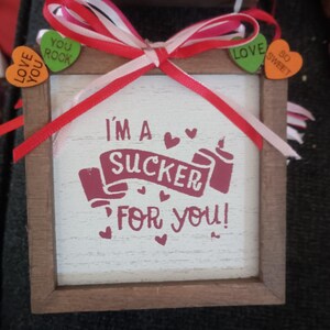 Valentine Signs 3"x3" assorted