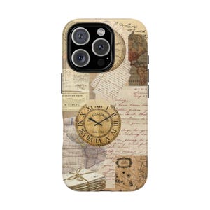Vintage Travel Phone Case, Tough Cases for Adventurers, Retro Design, Travel Gifts, Compass & Map Theme