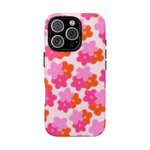 Colorful Floral Phone Case | Tough Cases, Cute Phone Cover, Flower Pattern, Gift for Her, Trendy Tech Accessories