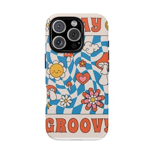 Groovy Phone Case, Retro Floral Design, Stay Groovy Phone Cover, Cute Gift for Friends, Unique Phone Accessories, Colorful Case for [...]