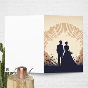 Carte de vœux mariage romantique