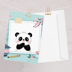 Carte d'anniversaire panda mignon