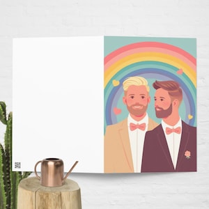 Carte de vœux mariage Gay