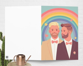 Gay wedding greeting card