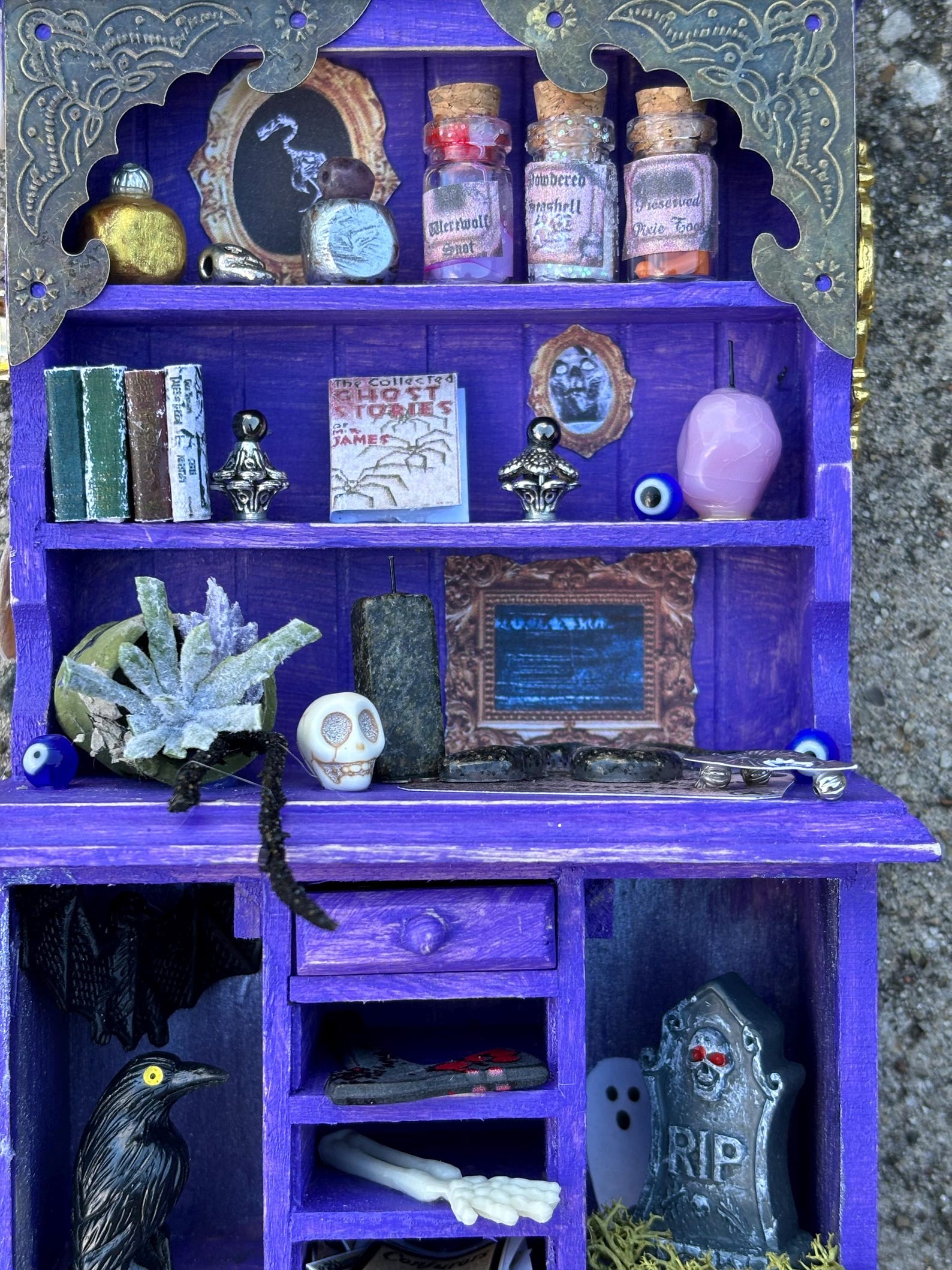 Magical Purple Witch's Cabinet Filled With Handcrafted & Retro Finds - Etsy