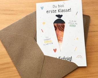 Geldgeschenk Karte Einschulung Karte Schulanfang mit Umschlag Einschulung Geschenk Einschulung Karte mit Umschlag Einschulung Geschenk