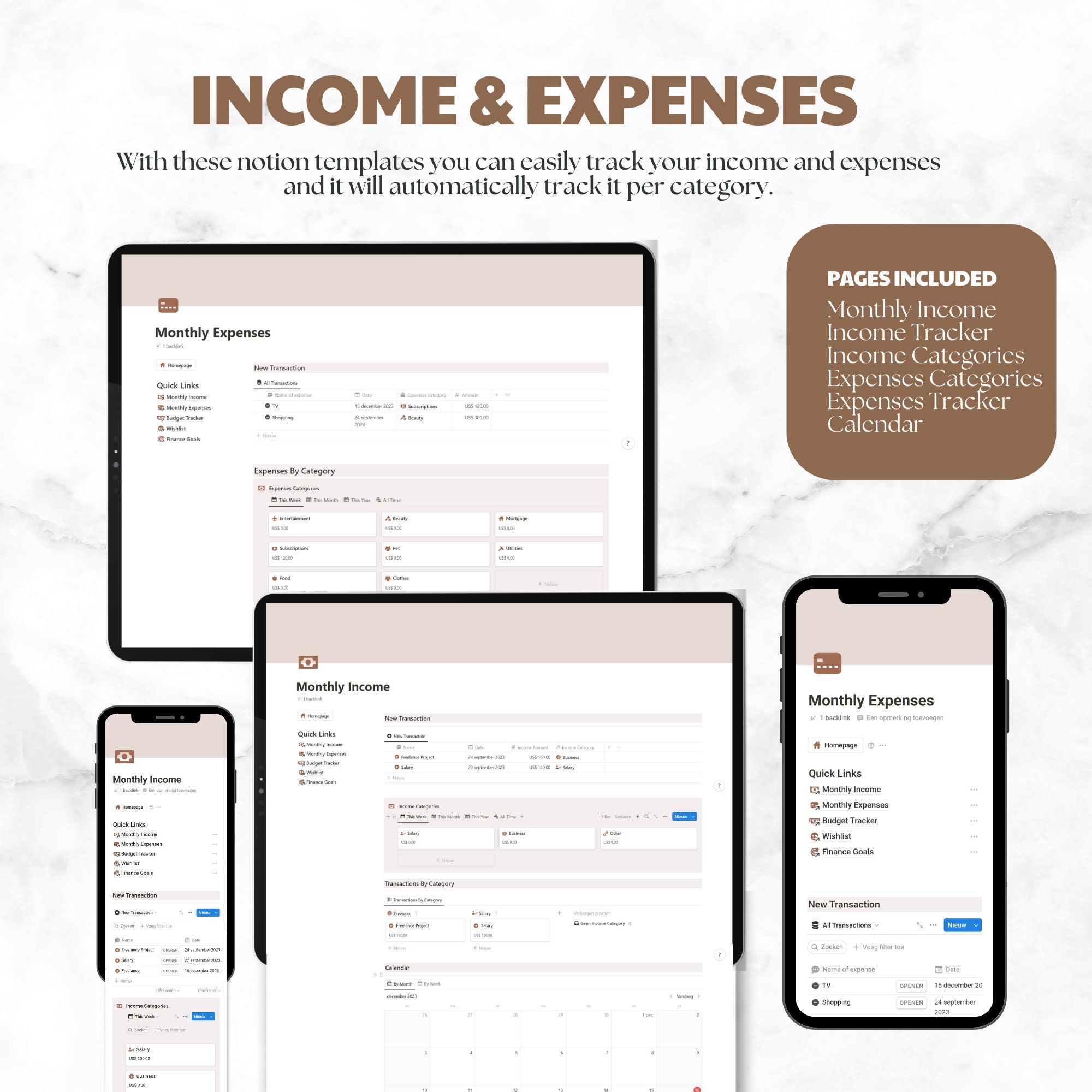 Notion Finance Tracker Template Budget Planner Notion Income and ...
