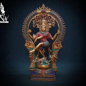 Brass Nataraj statue, 66 CM Big Size Nataraja statue, Dancing Shiva Idol, Nataraj for Home, Decor, Temple, Corner, Yoga Hall, Office, Gifts.