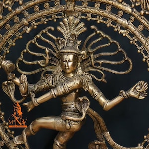 Nataraj statue- 69 CM Brass natarajan statue, Large natraj idol, dancing shiva, nataraj for home, temple, corner, yoga hall, office, gifts.