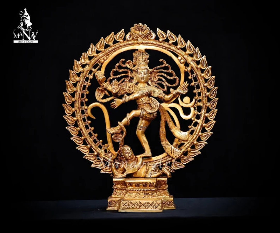 Brass Nataraj Statue, 43 CM Big Nataraj Statue, Dancing Shiva Statue ...