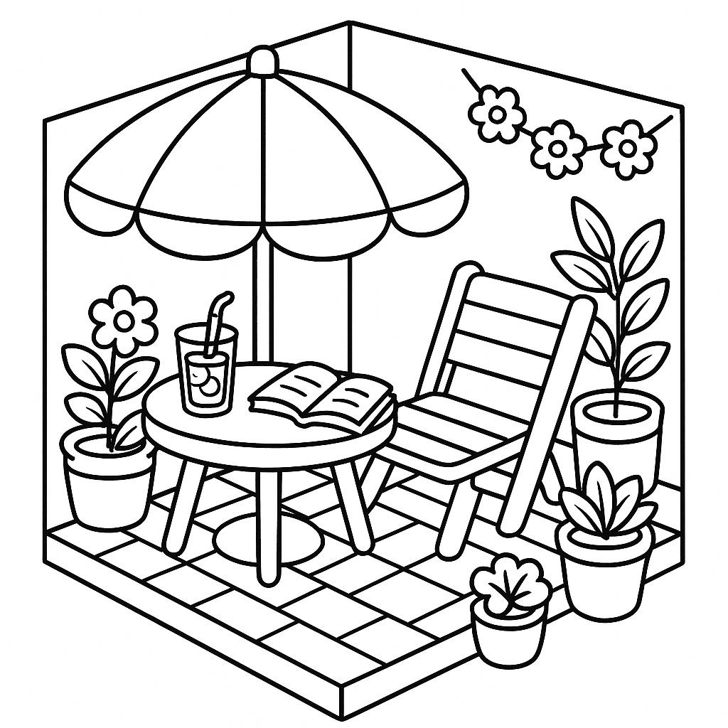 Kawaii Corners: Cozy & Comfy Coloring Book | Digital Coloring Book PDF ...