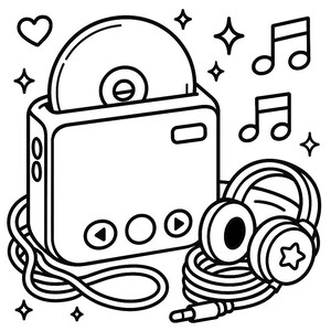 Kawaii Vibes Coloring Book PDF Download for Adults & Teens – Bold and Easy Retro 80s 90s Cute Stress Relief Gift for Kawaii Lovers image 2